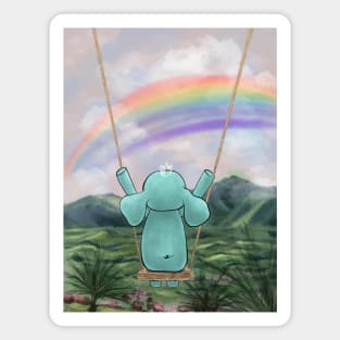 Elephant Tiffan & rainbow Magnet